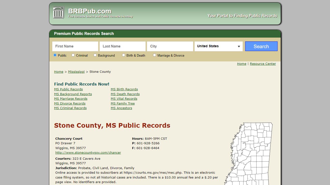 Stone County Public Records | Search Mississippi ...