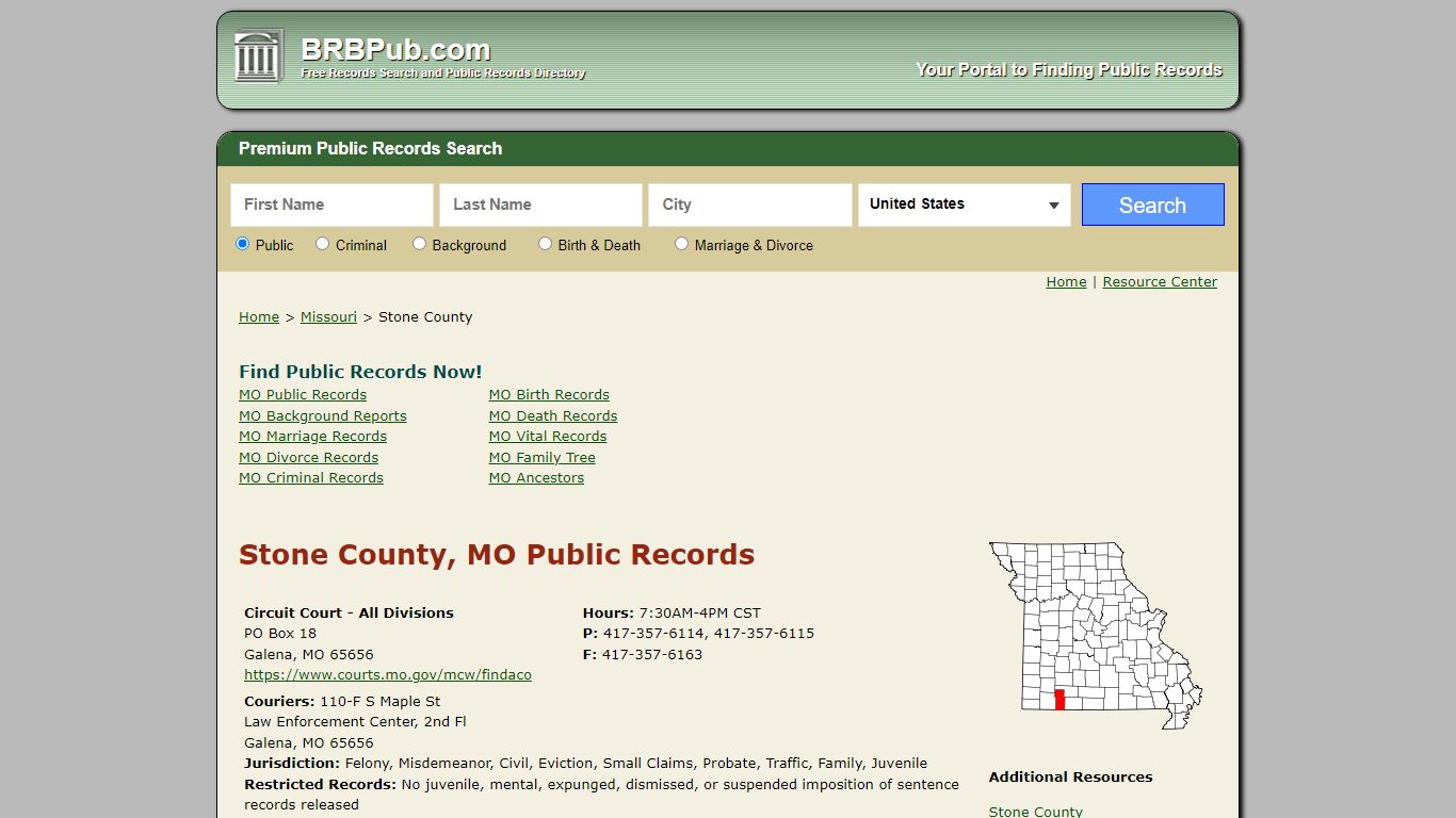 Stone County Public Records | Search Missouri Government ...